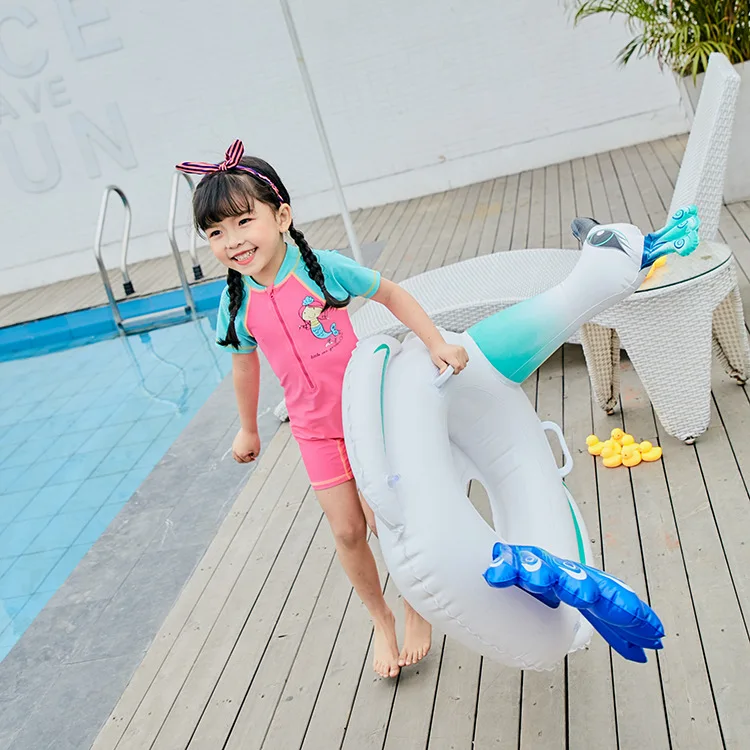 

Fashion Children's Swimming Circle Sitting Circle Thickening Environmental Protection Cartoon Peacock Children's Swimming Rings