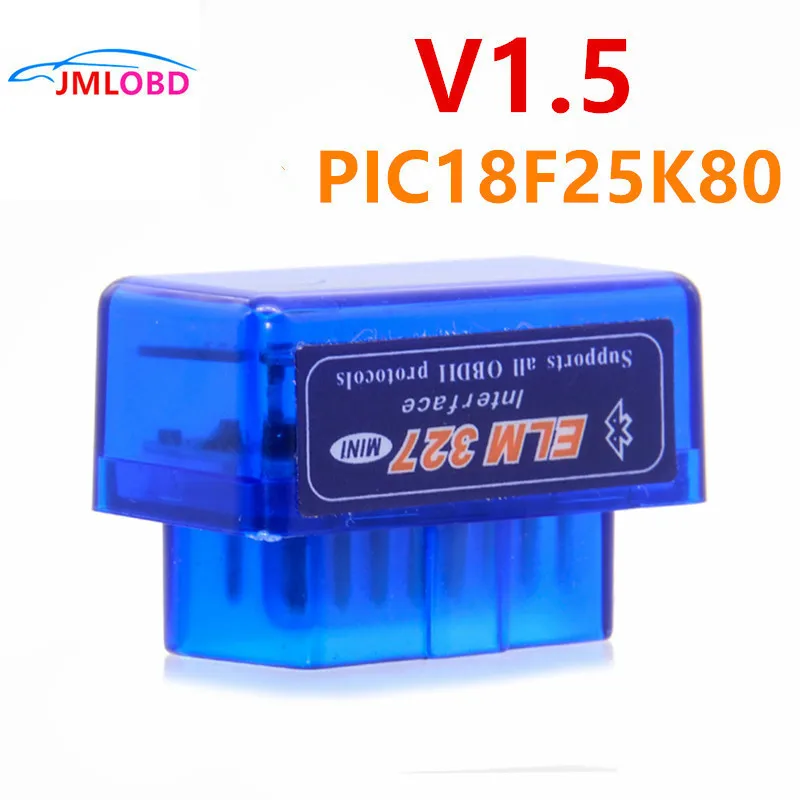 Автомобильный диагностический сканер ELM327 V1.5 с чипом PIC18F25K80 Bluetooth OBD2 ELM