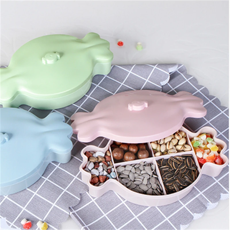 Creative Lovely Candy Shaped Snack Storage Tray Fruit Plates Food Dessert Dish Decorative Box | Дом и сад
