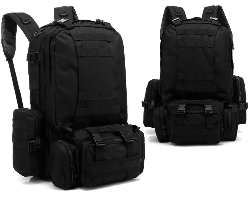 Goede 50L Militaire Tactische Rugzak Klimmen Rugzak Fietsen Rugzak Mannen Outdoor Tassen Reizen Sporttas Met MOLLE Spanbanden