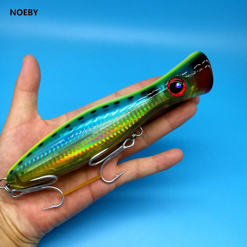 Noeby 1 шт. Topwater big Poppers 43 г/81 г/154 г 6 цветов глубокие морские рыболовные приманки верхняя вода тунец твердая приманка тройные Крючки