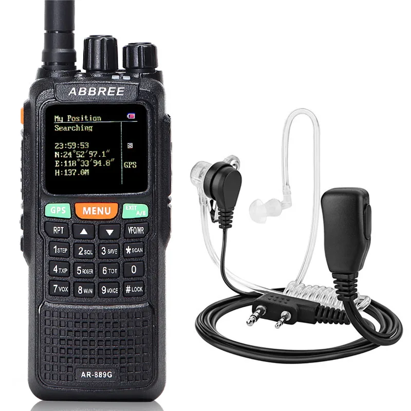 ABBREE Двухдиапазонная рация с GPS 10 Вт ночной подсветкой двухдиапазонный
