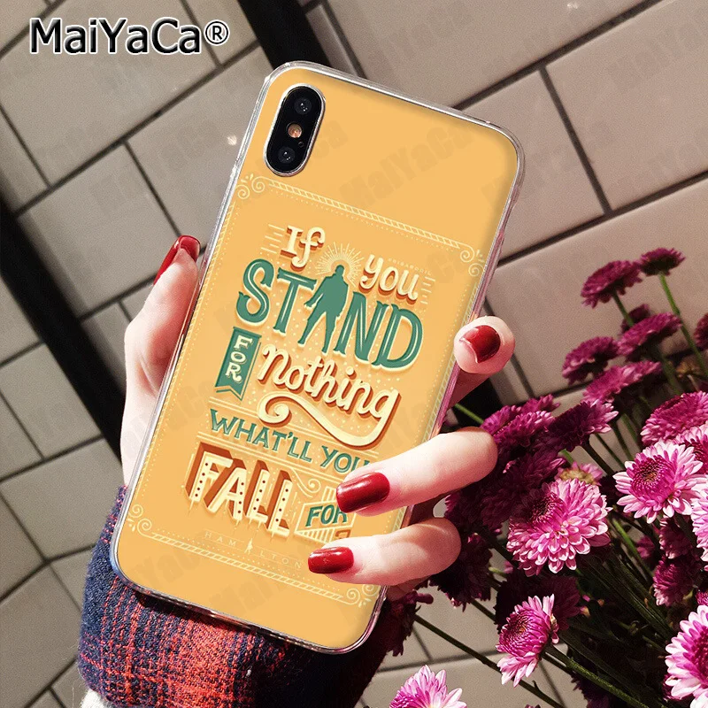 MaiYaCa гамилтон музыкальная лирика DIY окрашенный красивый телефон для iphone 11 pro 8 7 66S Plus X 10 5S SE XR XS MAX чехол