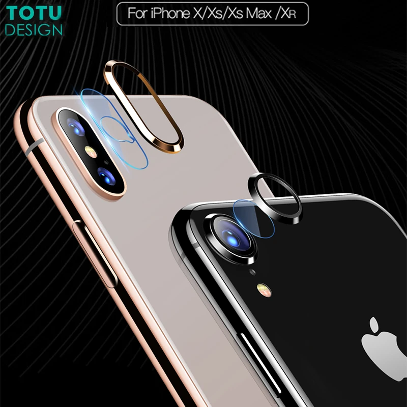 Защитная пленка для объектива телефона iPhone X XR XS Max из цинкового сплава закаленное