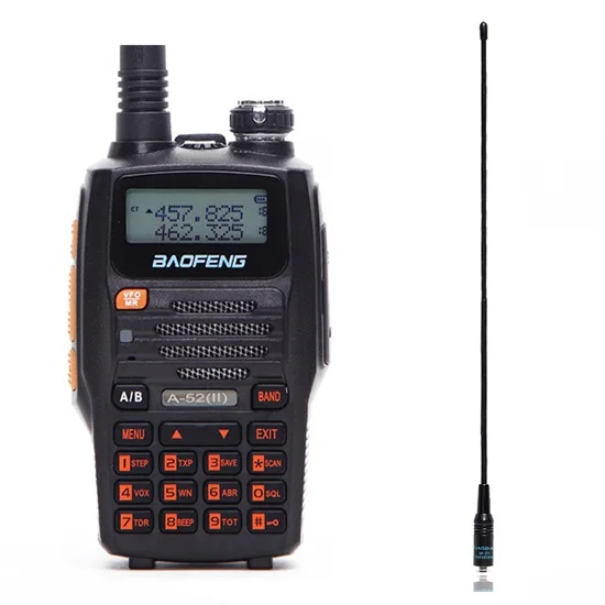 black 771 antenna Baofeng A-52 8 Вт мощная рация cb двухстороннее радио 10 км дальний трансивер 8 Вт портативное обновление A52 UV-5R - Цвет: black 771 antenna