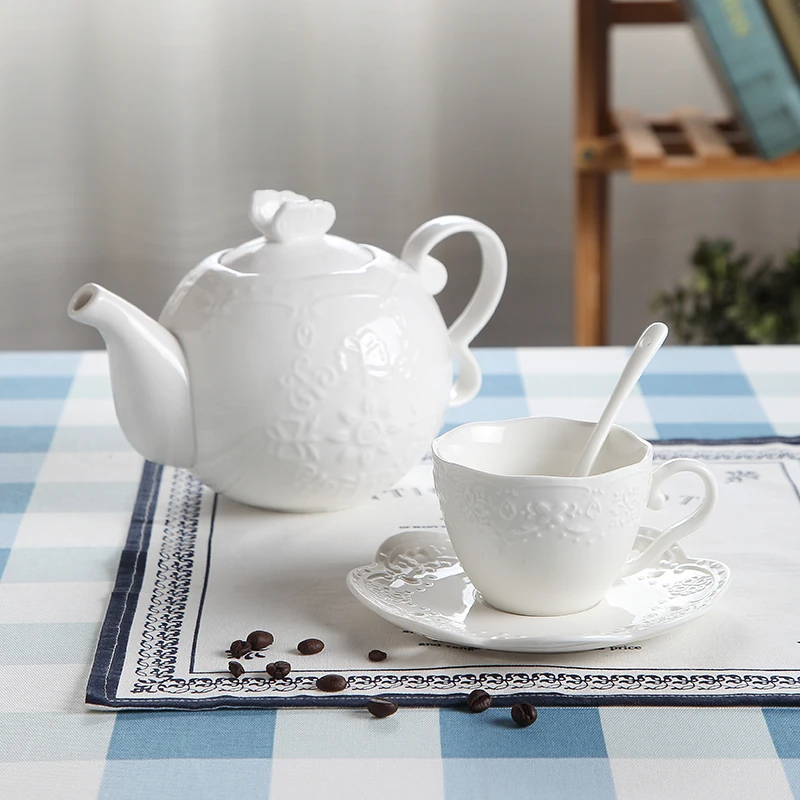 Новое поступление 3D Rilievo кружевной Европейский стиль кофейник с ручкой чисто
