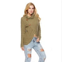 crop pullovers tops womens turtleneck sweater cross top jumper ladies warm sweater thick winter cable oversized sweater
