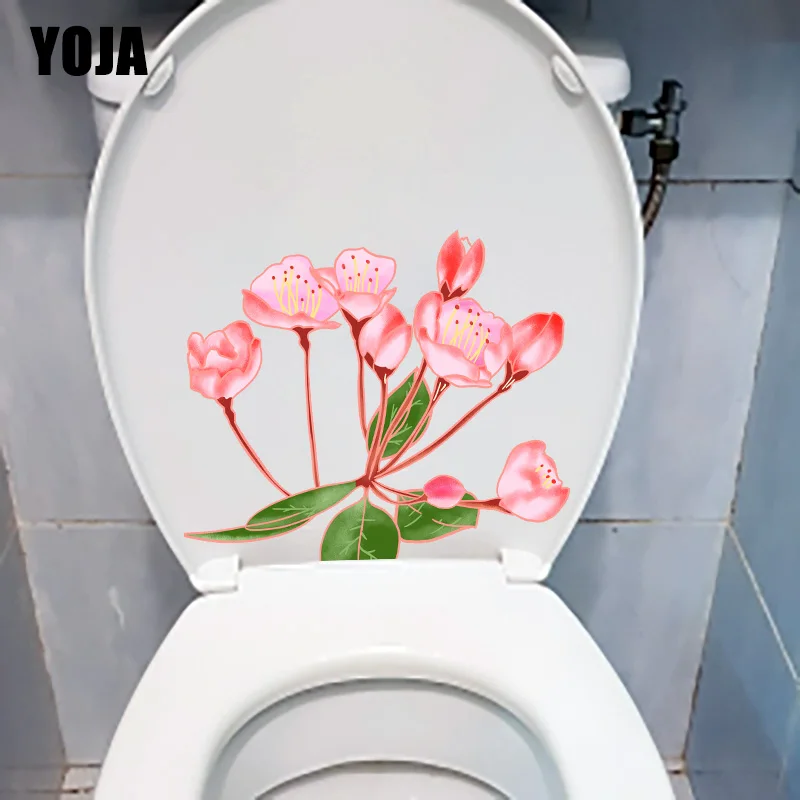 YOJA 22.9X19.4CM мультяшный персиковый филиал детский туалет Декор Туалет домашняя