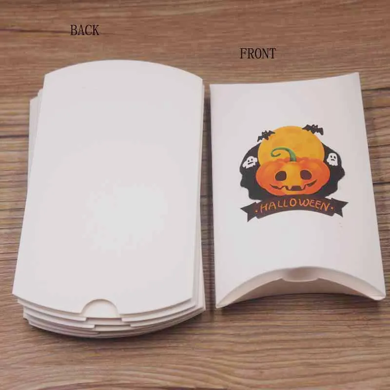12.5x7x2cm Feiluan Mutli стильная Подарочная посылка, коробка для подушки из крафт-бумаги для Хэллоуина, наволочка для подушки, рождественские подарки, посылка, коробка для подушки - Color: 12.5x7x2cm