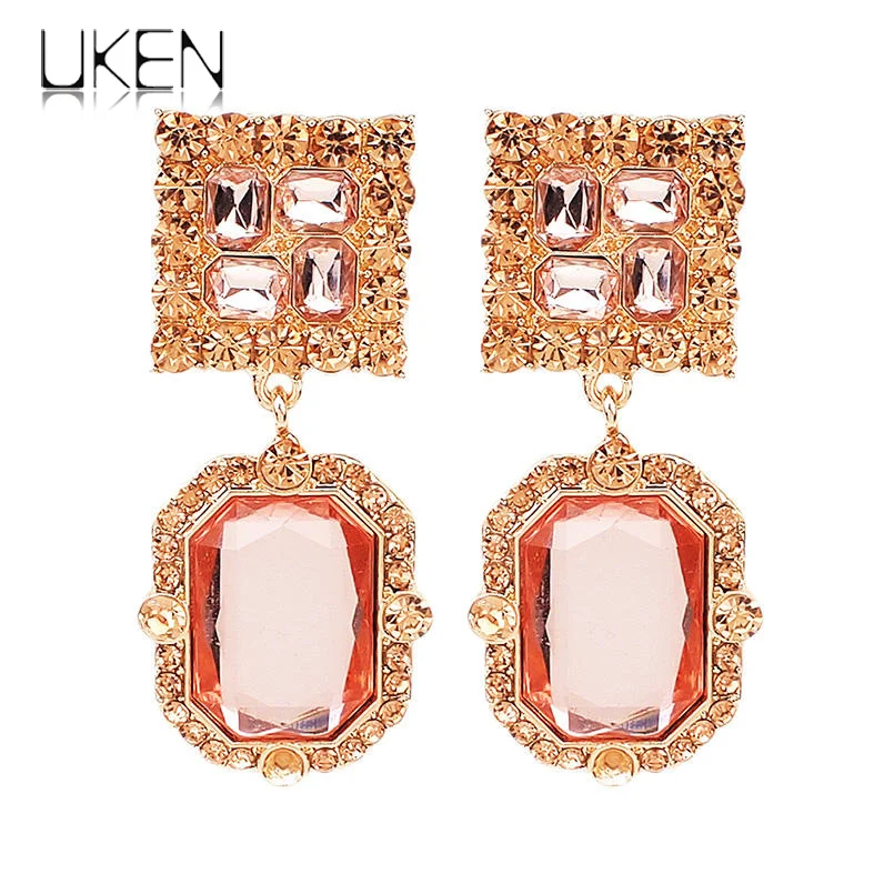 Роскошные большие висячие серьги с кристаллами для женщин массивные модные