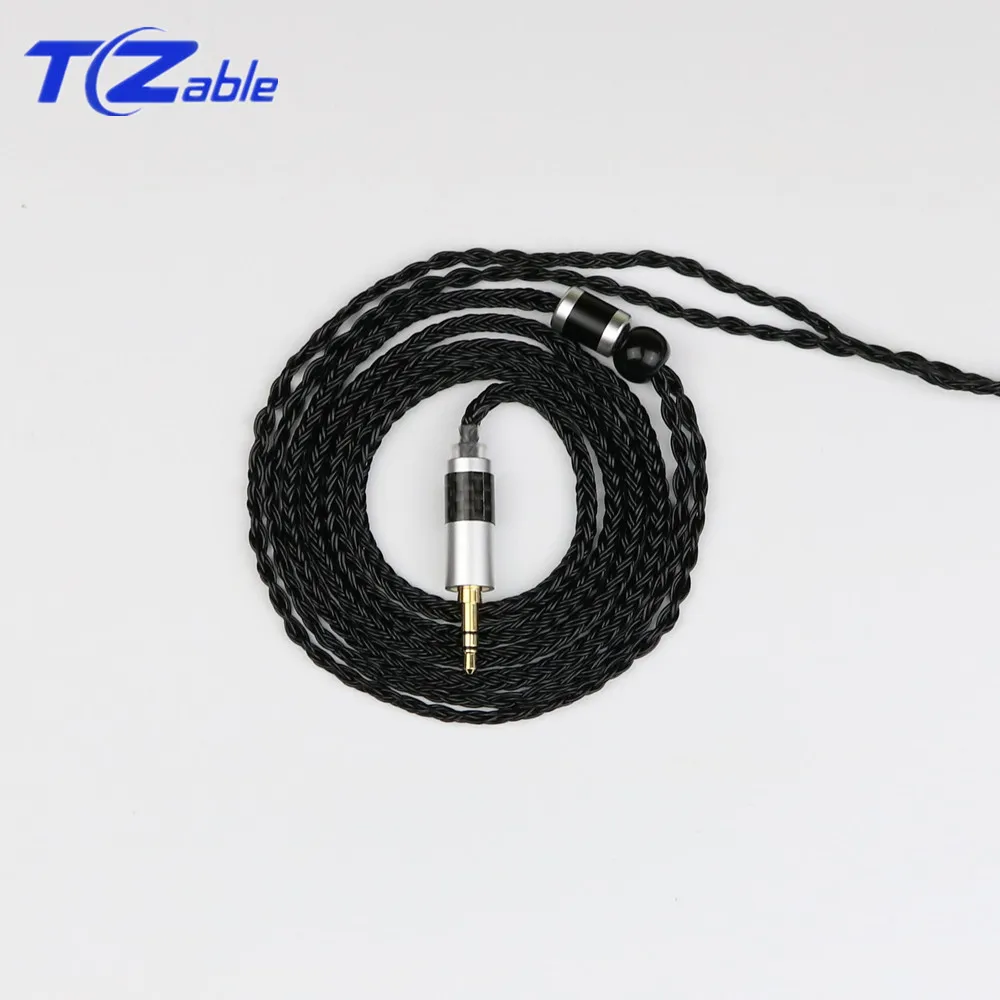 

6N Single Crystal Copper Silver Plated DIY Earphone Audio Cable 2.5mm 3.5mm 4.4mm Headphones Upgrade Cable For A2DC 1.2M