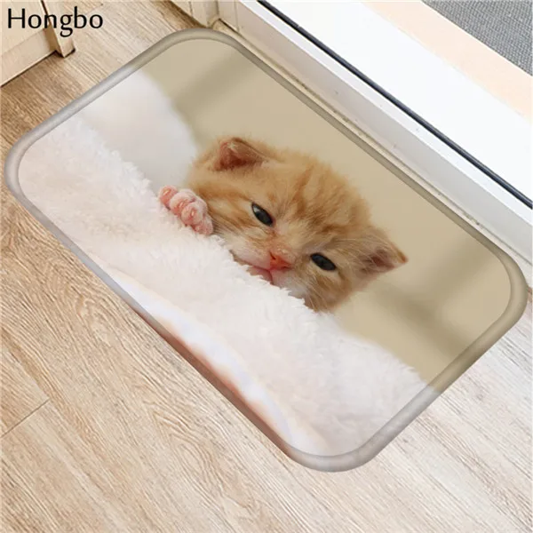 5 Hongbo Kawaii Добро пожаловать, коврики для ванной комнаты с изображением кота, кухонные коврики, коврики для гостиной, противоскользящие - Цвет: 5