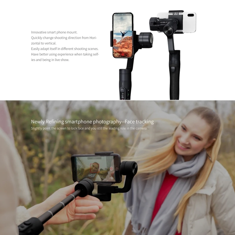 Feiyu Vimble 2 3 оси стабилизировалась ручной карданный стабилизатор для GoPro цифровых
