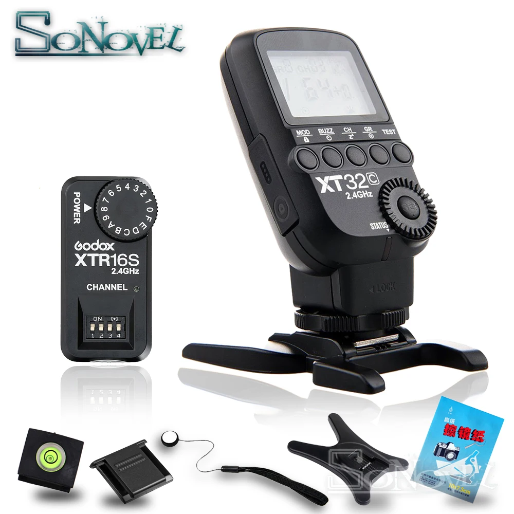 

Godox XT32C 2.4G Wireless 1/8000s High-speed sync Flash Trigger + XTR-16S for Canon / GODOX Ving V850/V860/V850II/V860II Flahses