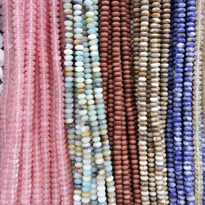 Овальная форма 5*8 мм бусины из натурального камня для шармов Высокое качество