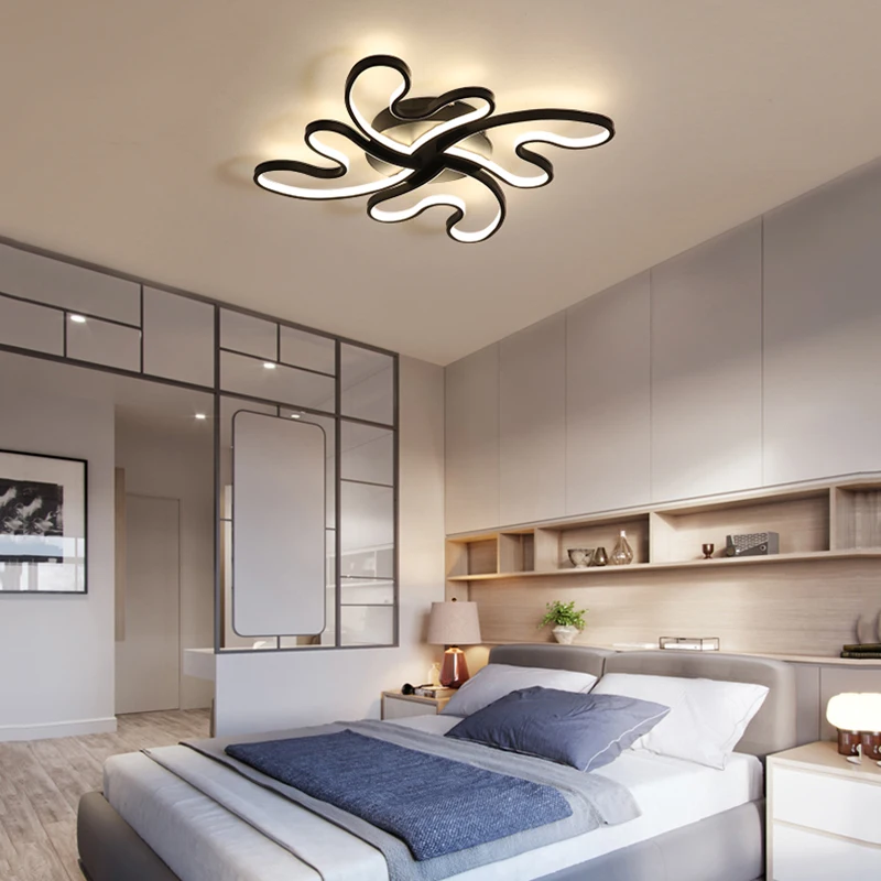 Chandelierrec AC90 260V светодио дный люстры Алюминий затемнения дома светильники для