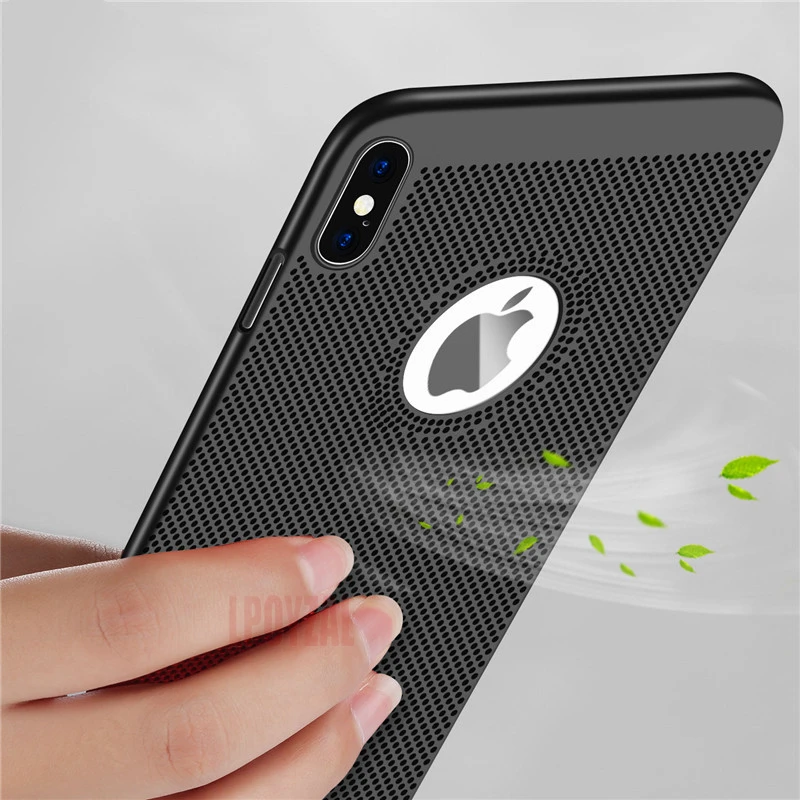 Ultra Slim Phone Case For iPhone 7 8 6 6S Plus 5S SE Hard PC Hollow Heat Dissipation Cases XR XS MAX X Back Cover |