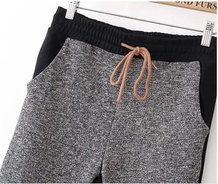 Европейский стиль зимние женские шаровары и спортивные штаны хлопковые