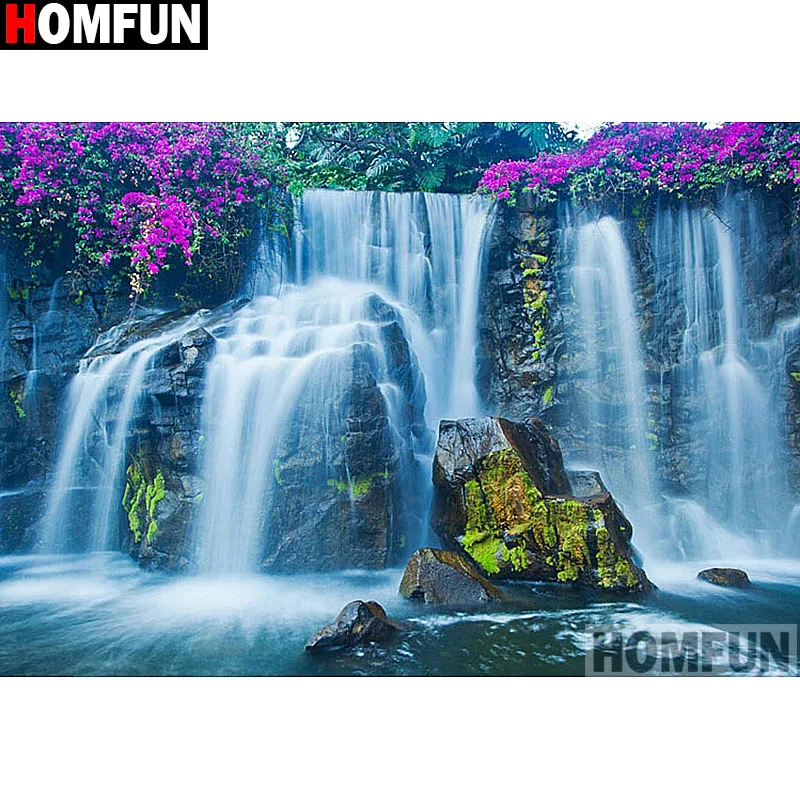 Алмазная живопись HOMFUN Водопад алмазная вышивка с полными квадратными/круглыми