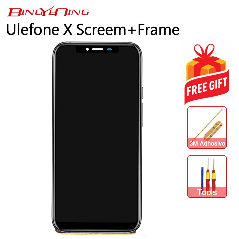 BingYeNing новинка Оригинальный сенсорный экран Ulefone X + ЖК-дисплей рамка в сборе для