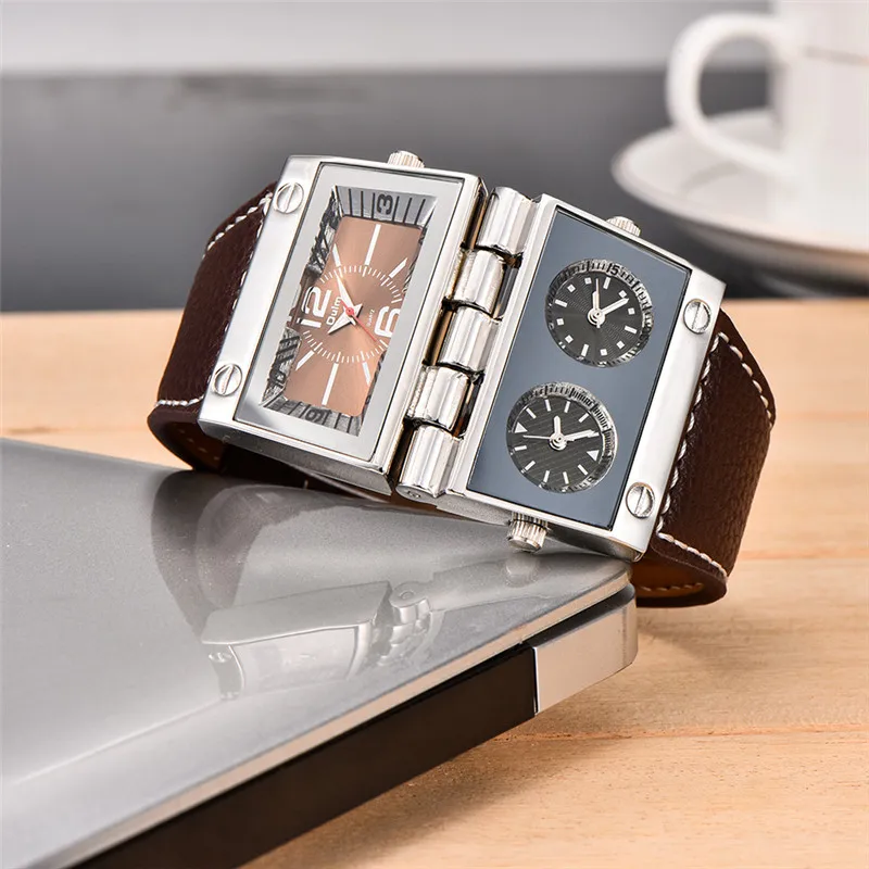 Oulm спортивные кварцевые часы Лучшие Роскошные Брендовые мужские наручные с