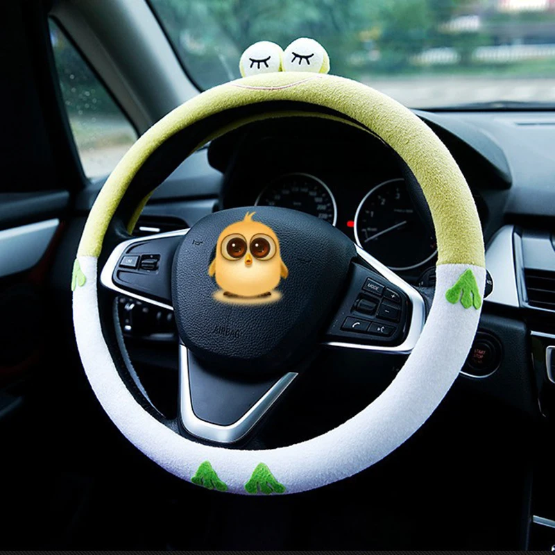 Зимний милый мультяшный чехол рулевого колеса автомобиля Ciliken короткий плюшевый
