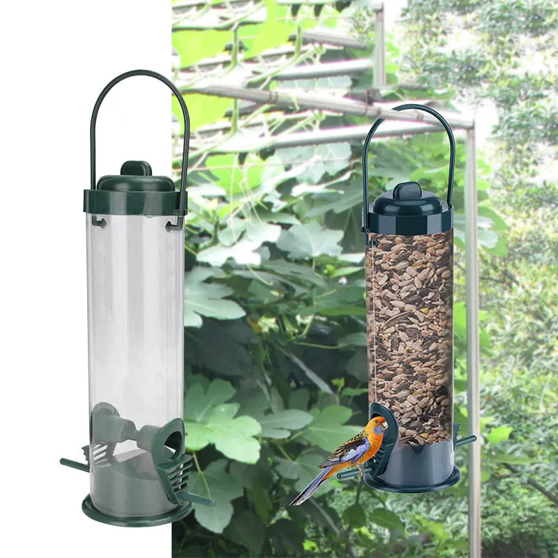 Подвесной кормушка для птиц садовый попугай ловушка Macaws прозрачный
