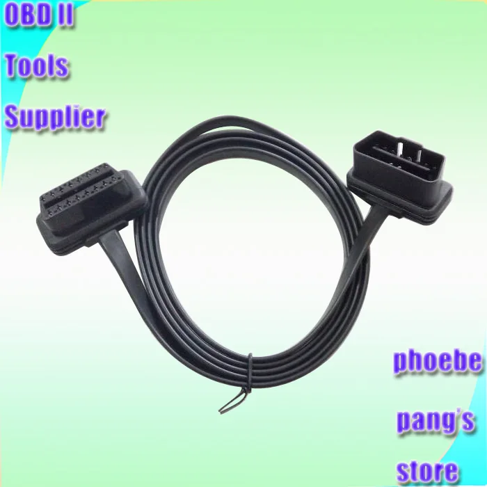 50 шт. высокое качество плоский + тонкий As лапша 150 см OBDII OBD2 16Pin Мужской и Женский
