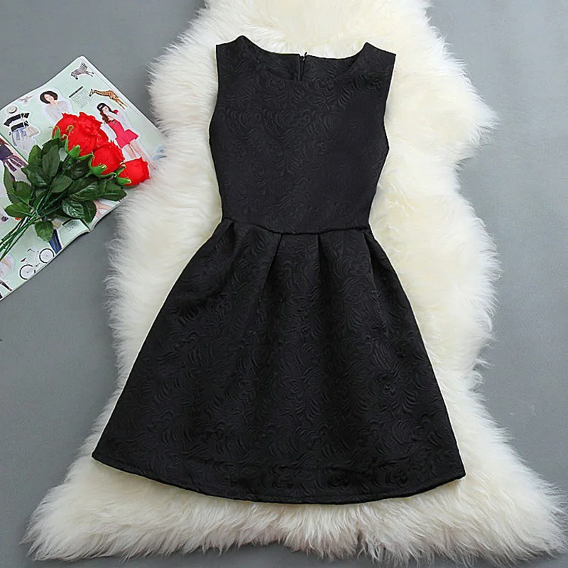 Kostlich женщин летнее платье без рукавов с круглым вырезом трапециевидной формы