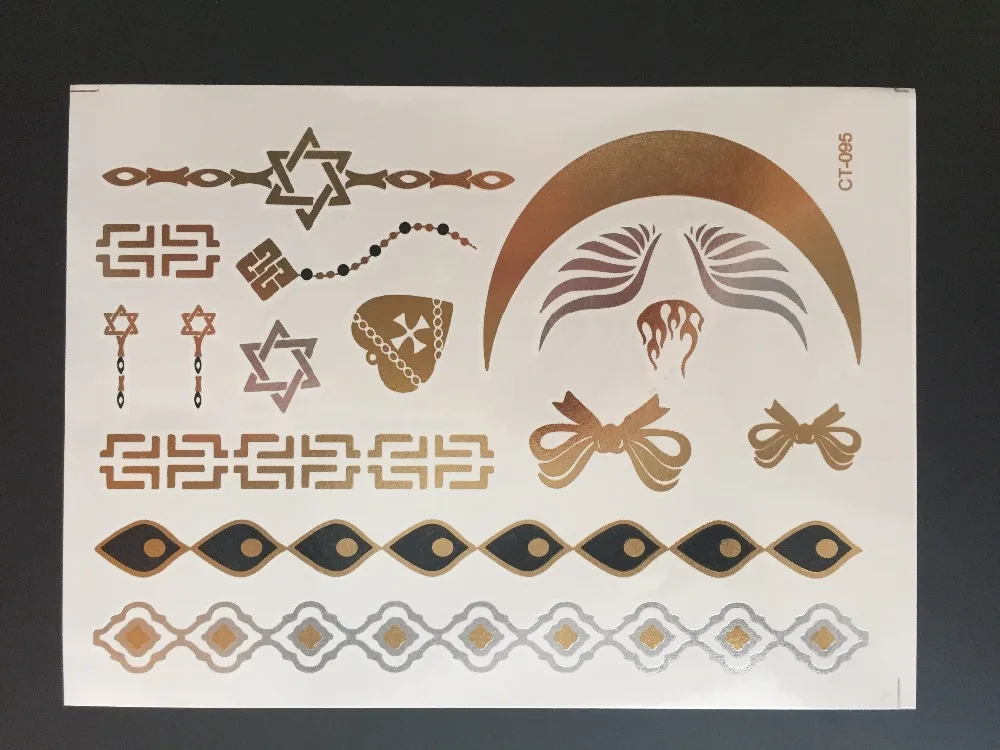 Одноразовые временные Переводные татуировки с бантиком в стиле сердца лазерные