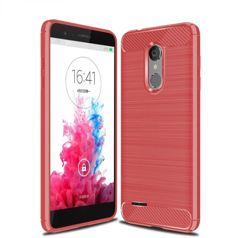 Чехол QAZ Maggie для LG LV3 2018 силиконовый мягкий ТПУ матовый чехол из углеродного