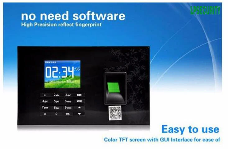 TCP/IP USB 2000 пользователей высокая точность отражает Биометрические отпечатки