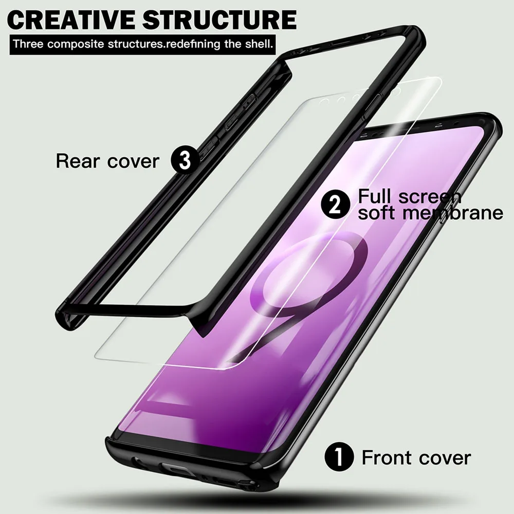 Роскошный зеркальный чехол с покрытием 360 для Samsung Galaxy S10 S9 Plus Note 8 9 противоударный