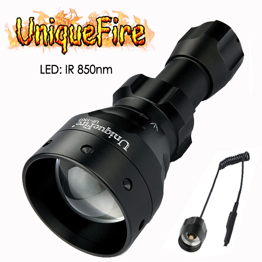 Светодиодный фонарик UniqueFire 1503 T50 IR нм 3 режима ночное видение инфрасветильник