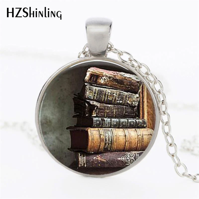 Новая мода стека античных книг ожерелье с подвеской в виде старинного переплёта