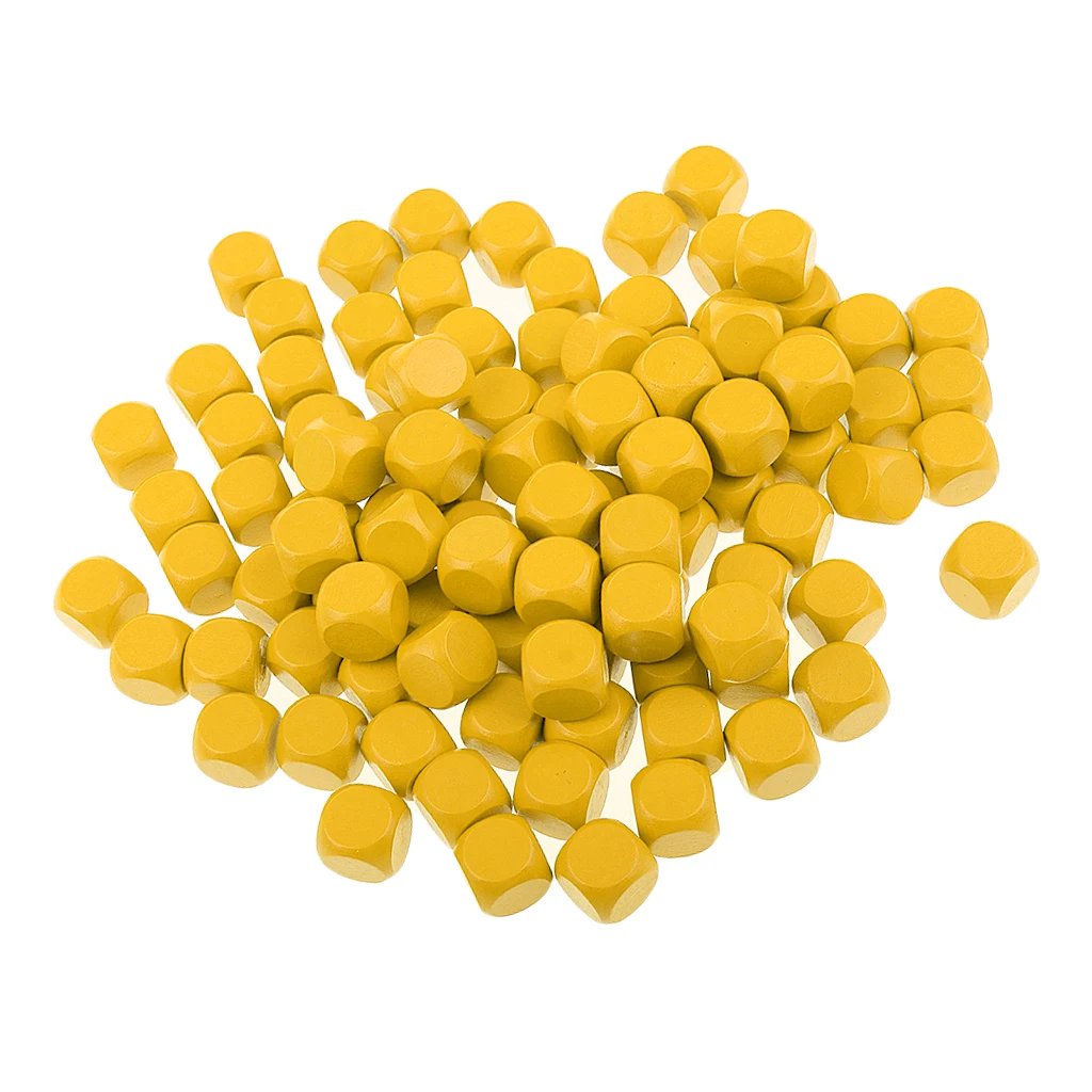 

100pcs Blank Square Six Sided D6 Dices for DIY D&D TRPG Role Playing Games
