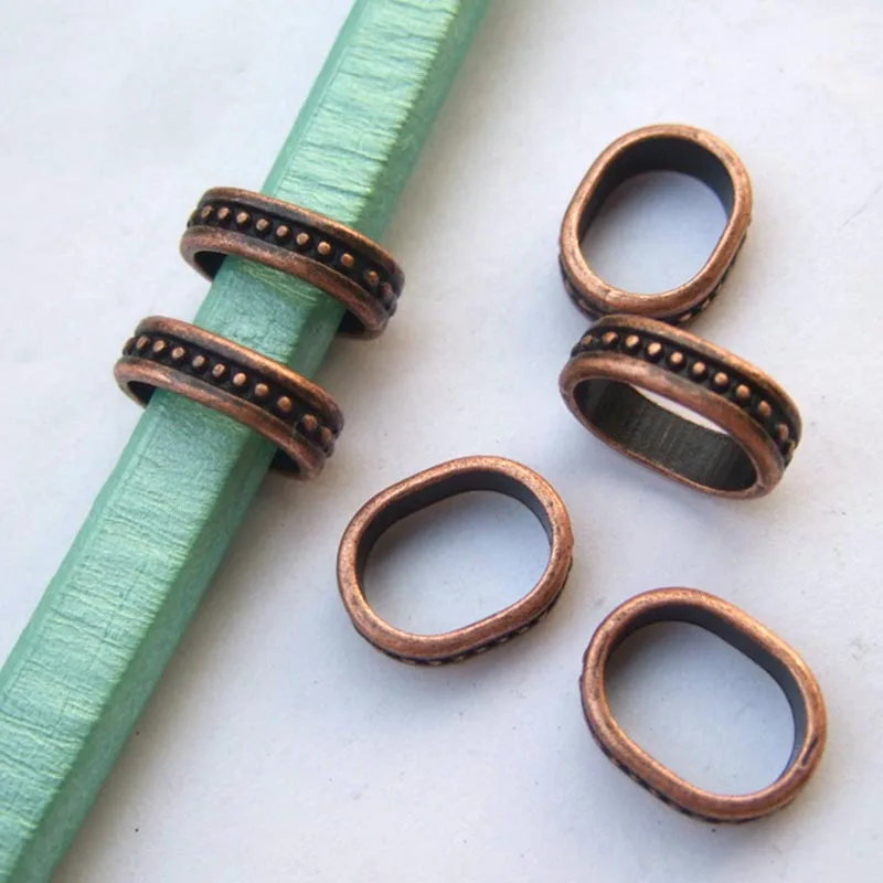 10 шт. античные медные текстурированные Подвески из бисера ползунок разделители