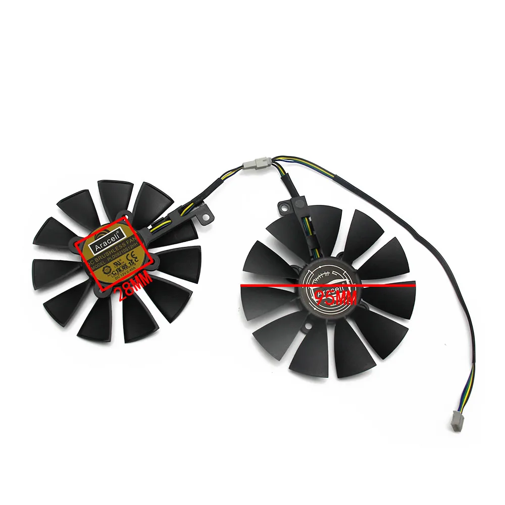 Вентилятор охлаждения 87 мм для ASUS GTX1060 1070 Ti RX 470 570 580 PLD09210S12HH 28 | Компьютеры и офис