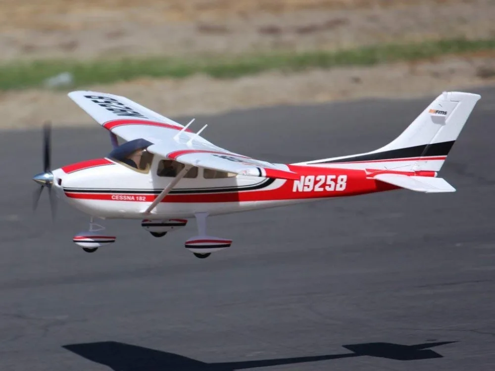 FMS 1400 мм SKY TRAINER 182 Cessna (6CH с клапаном) на красном PNP|Радиоуправляемые самолеты| |