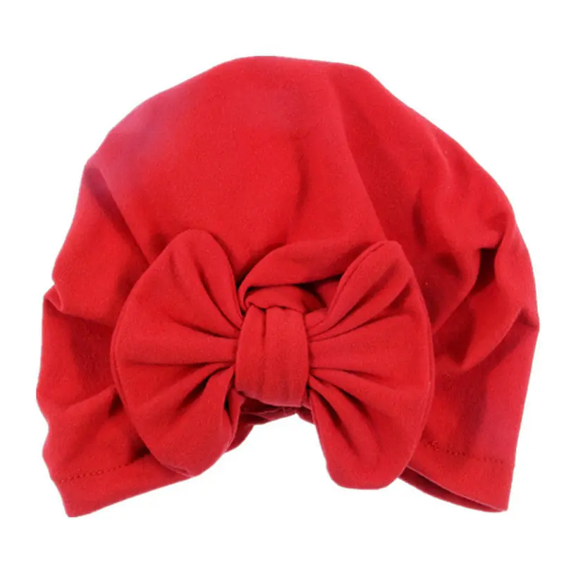 Bnaturalwell Baby girls turban hat with bow Turbans for Infant toddler Topknot beanie shower gift stretchy H113S | Детская одежда и