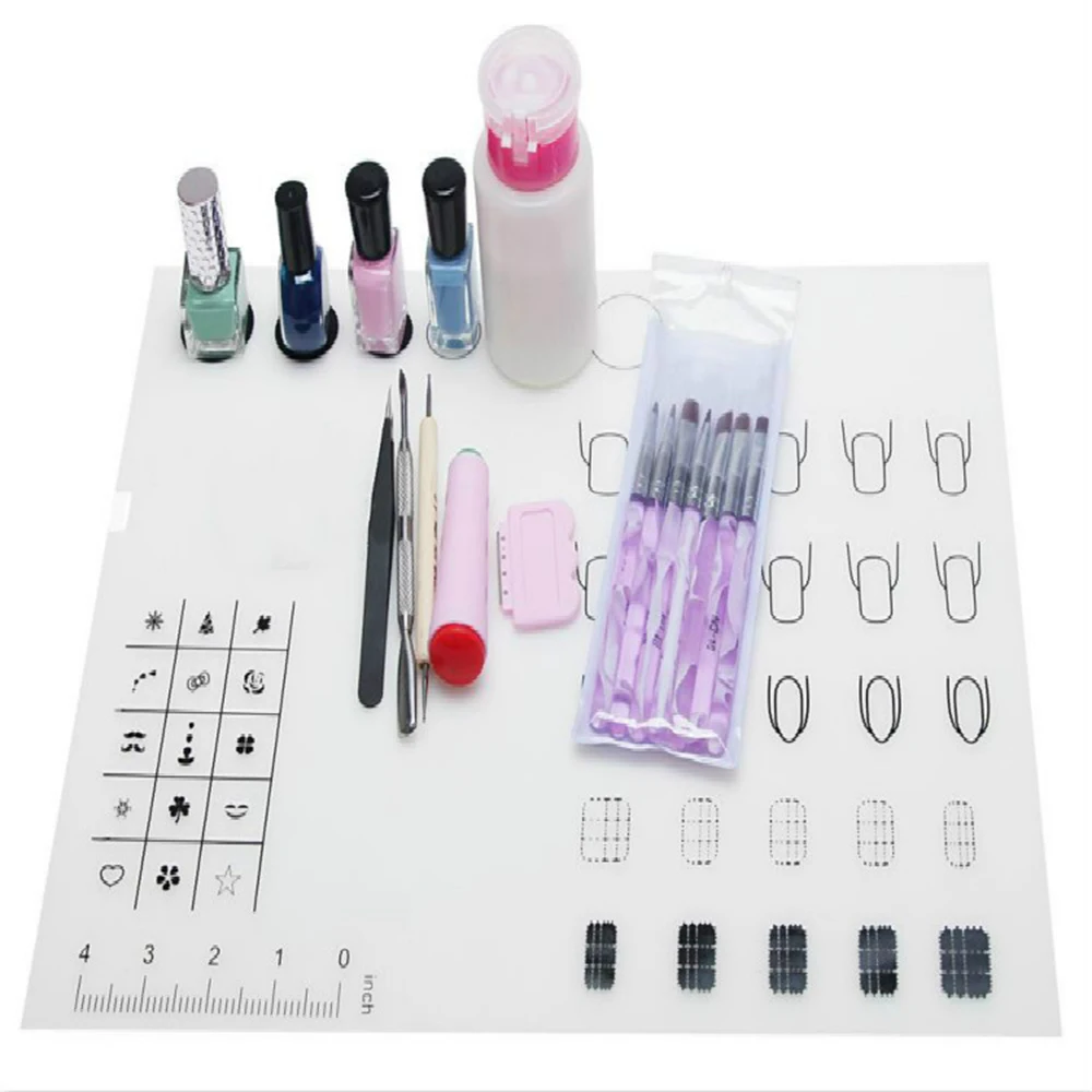 1 шт. силиконовый Настольный коврик для нейл арта сделай сам гель краска рабочее