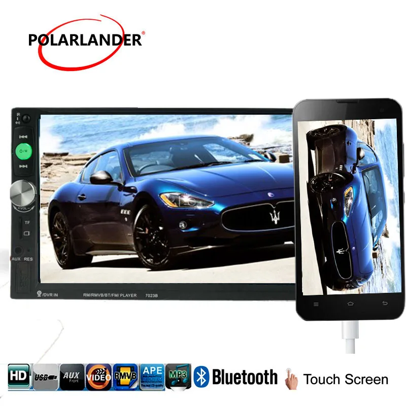 7 дюймов сенсорный экран Экран Bluetooth Радио FM/USB/TF/AUX зеркало задней камеры ссылка