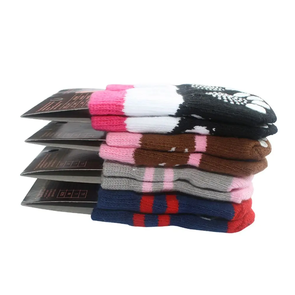 4 шт. милые теплые мягкие дышащие Нескользящие Хлопковые вязаные носки унисекс