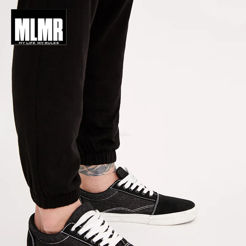 MLMR, весна, осень, мужские свободные штаны, черный низ, завязанные шнурком, чистые спортивные и свободные штаны, мужские брюки | 218314505