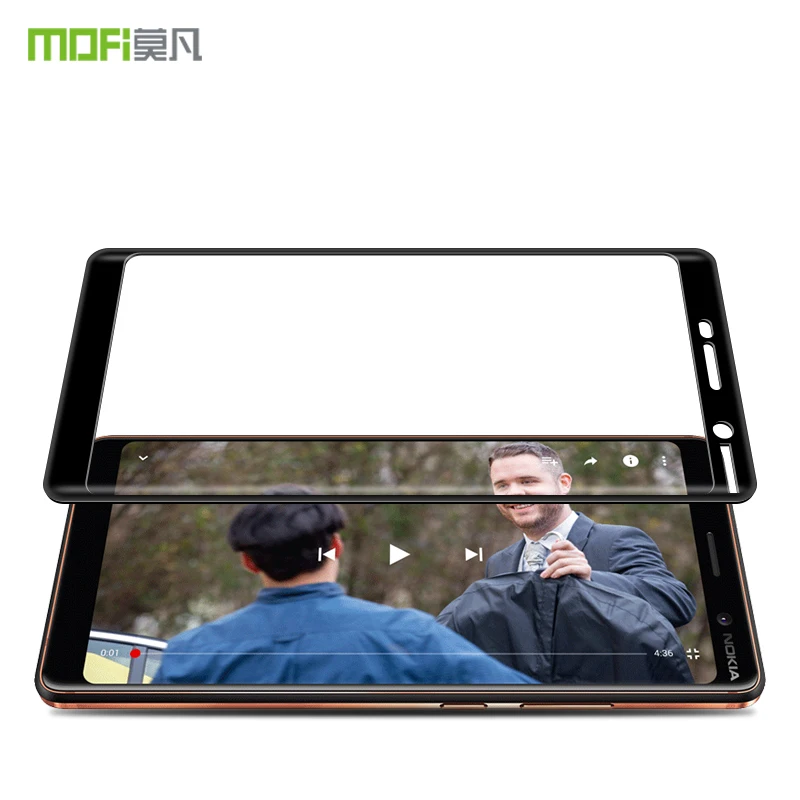 Для Nokia 7 Plus MOFi 3D горячее изгиб изогнутое полное покрытие Закаленное стекло