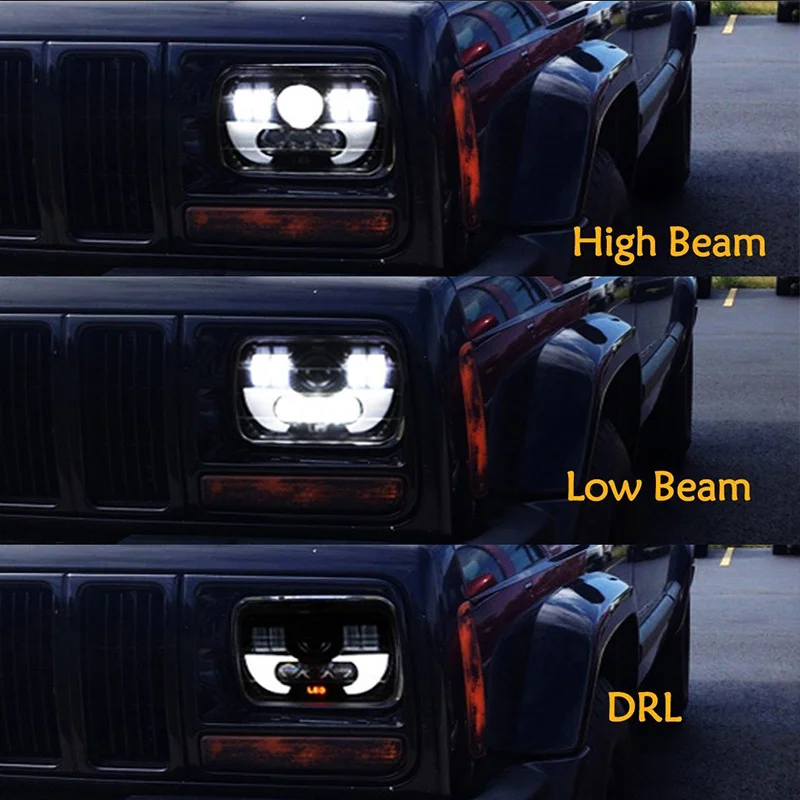 Светодиодные фары дальнего и ближнего света 5 ''x 7 ƌx7 дюймов для Jeep Wrangler YJ Cherokee