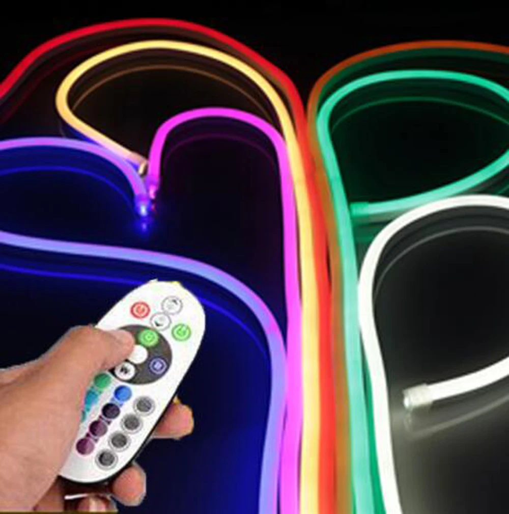 Светодиодный гибкие полосы светильник RGB AC 220V 240V 5050 2835 SMD коммерческий