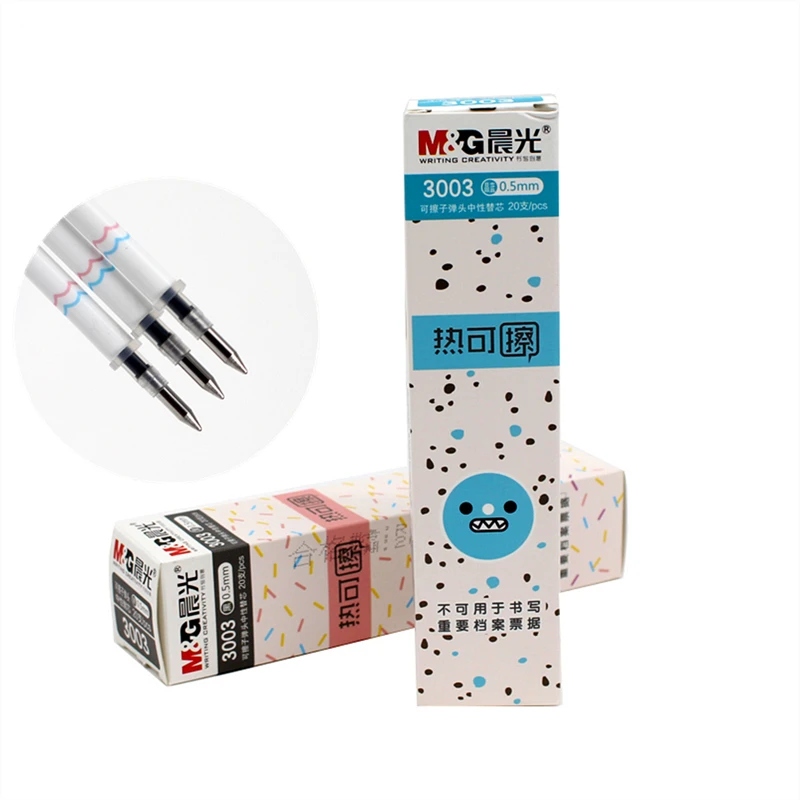 10 шт. хорошее качество стираемая гель ручка картриджей уровня чернил wrting ровный