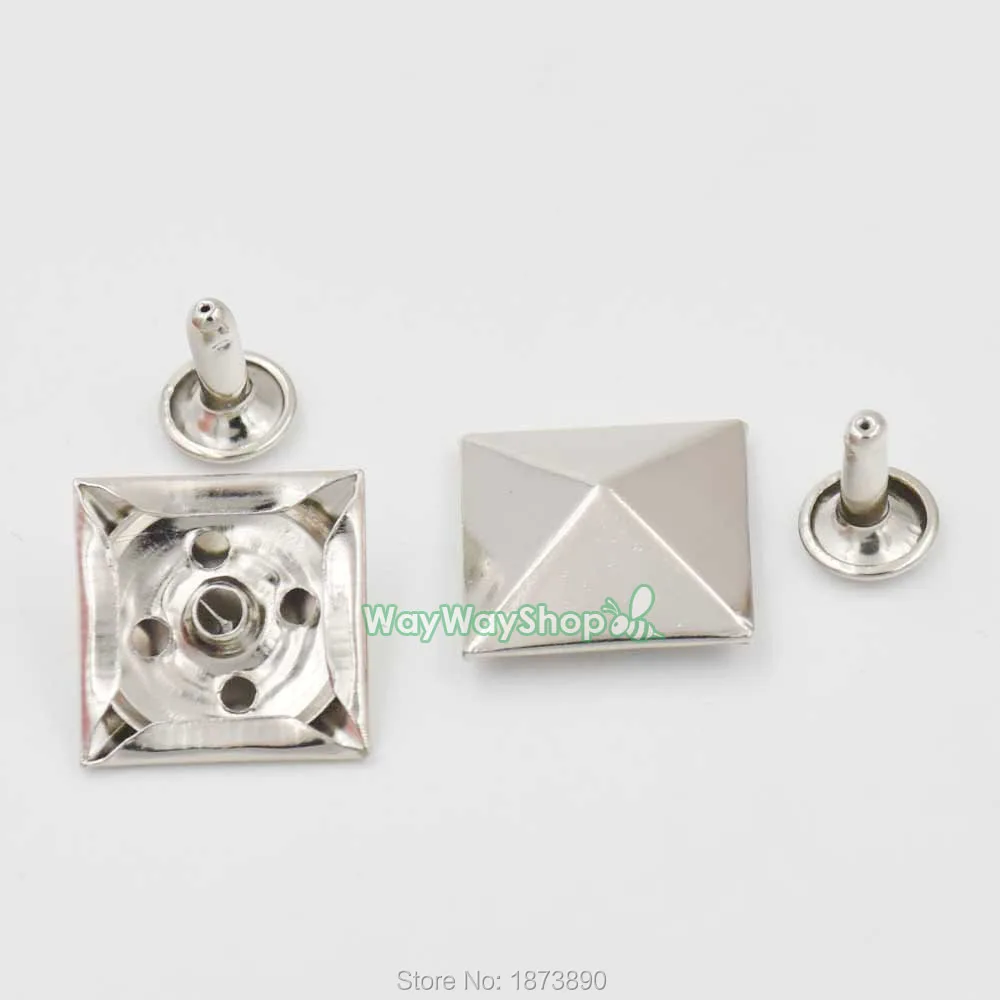 Пирамидальные заклепки 100 шт. гвоздики для сумок обуви одежды кожи никеля 12 мм 18 1/2