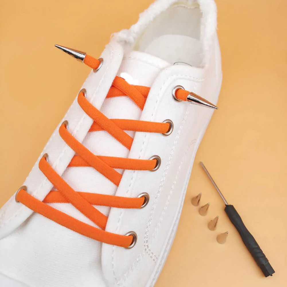 

1pair 120cm Elastic Rubber Shoe lace Stretching Locking no tie lazy shoelaces Flat sneaker Bootlaces safe shoelace